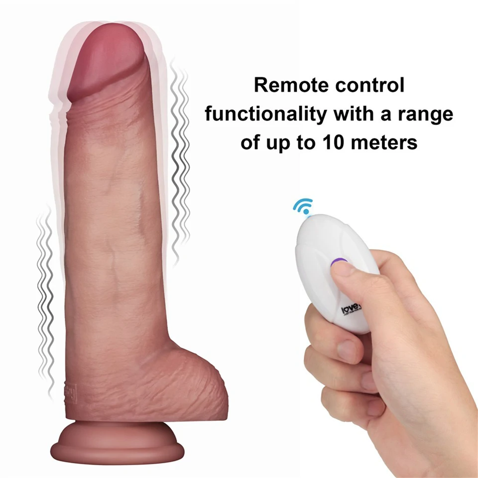 8.5" Vibrating Sliding Skin Pro II Silicone Dong