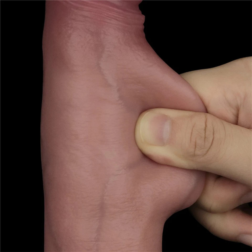 8.5" Vibrating Sliding Skin Pro II Silicone Dong