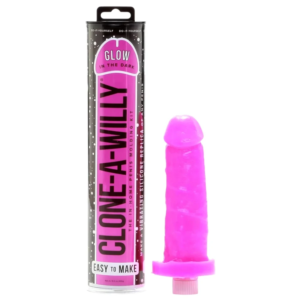 Clone-a-Willy - péniszmásoló szett - világító (pink)
