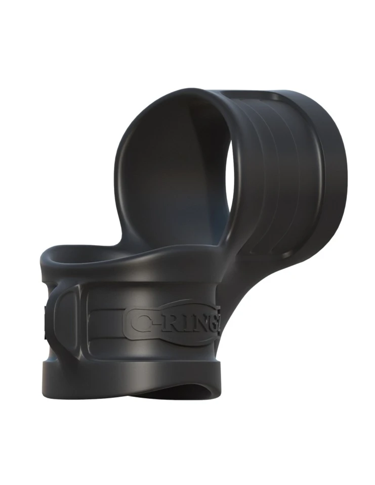 Mr. Big Cock Ring And Ball Stretcher  Black