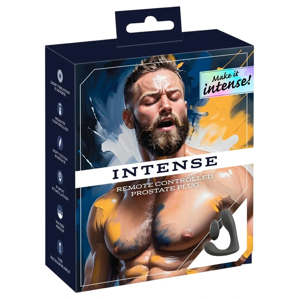 Intense - távirányítós prosztata vibrátor (fekete)