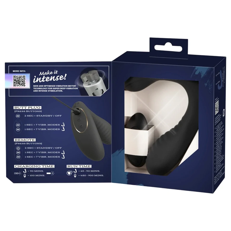 Intense - távirányítós prosztata vibrátor (fekete)