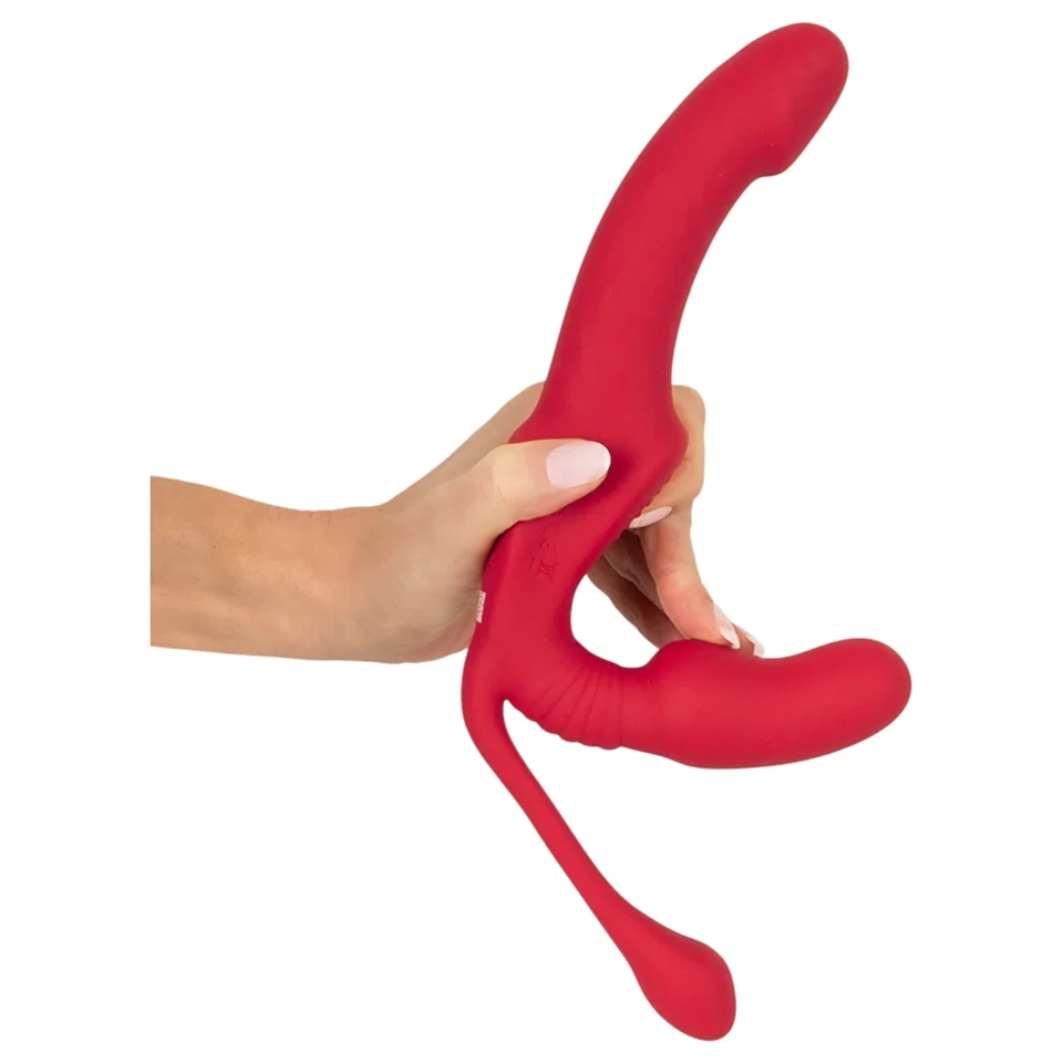 You2Toys Strapless - felcsatolható 3 ágú vibrátor (pink)