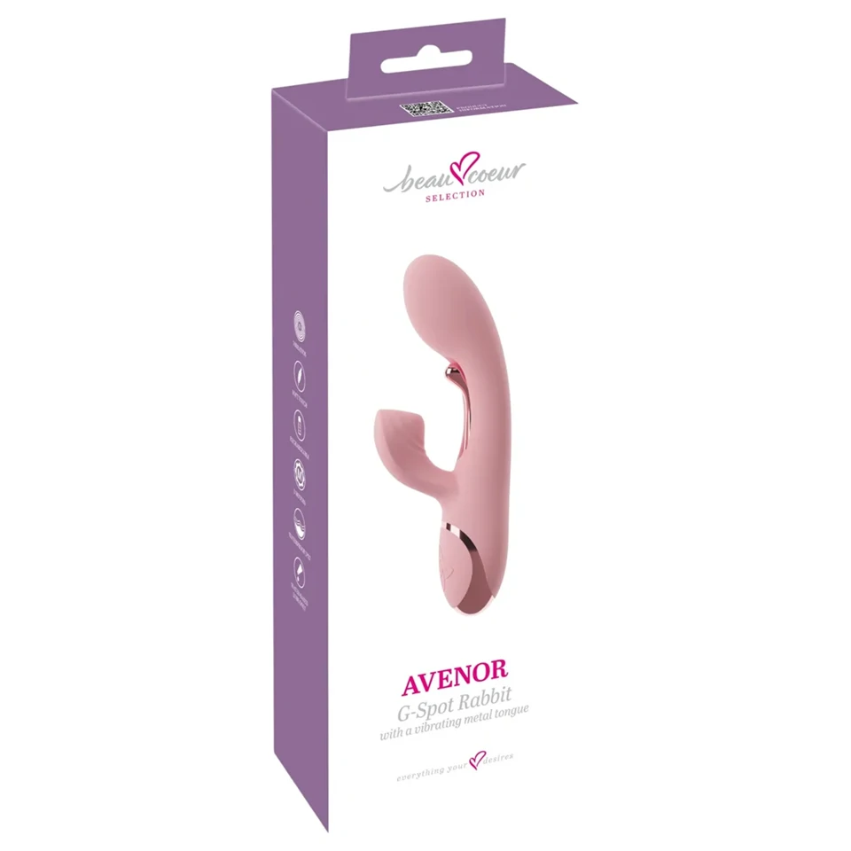 Beau Coeur Avenor - nyelves, csiklókaros G-pont vibrátor (pink)
