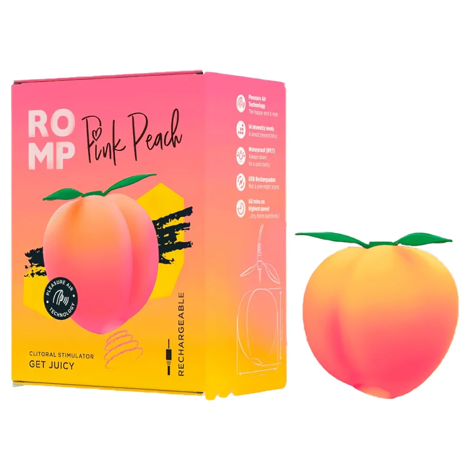 Romp Pink Peach - léghullámos vibrátor (pink)