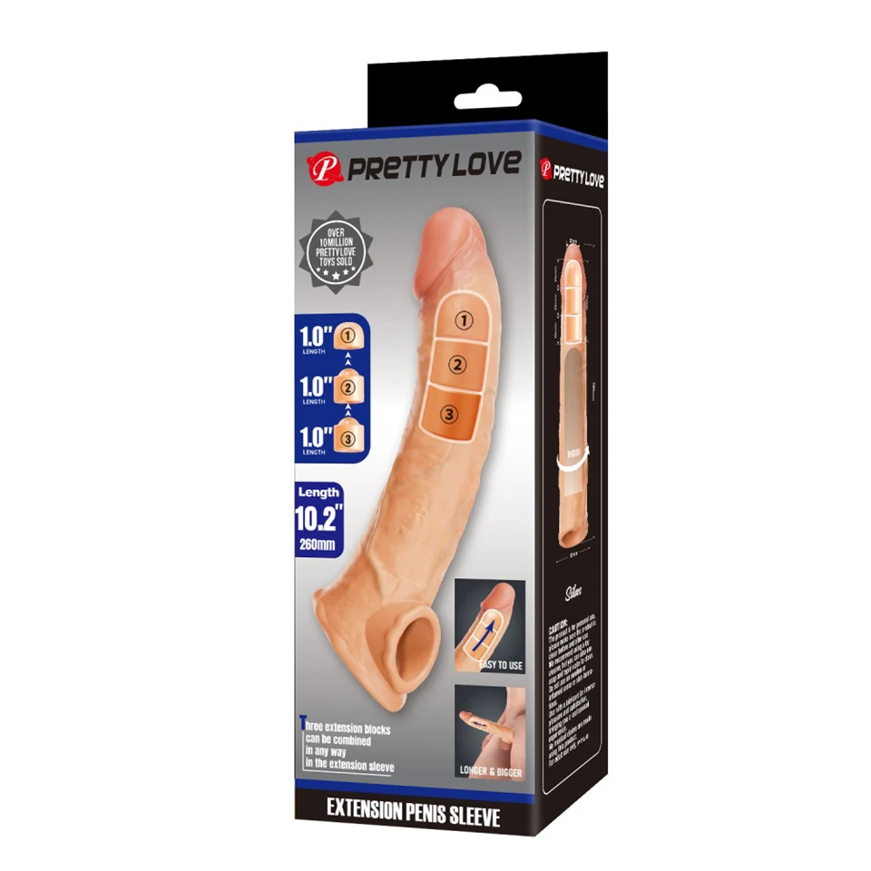 Pretty Love Extension Penis Sleeve 10,2" Flesh