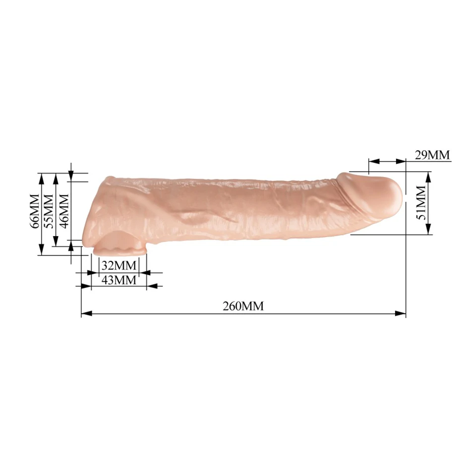 Pretty Love Extension Penis Sleeve 10,2" Flesh