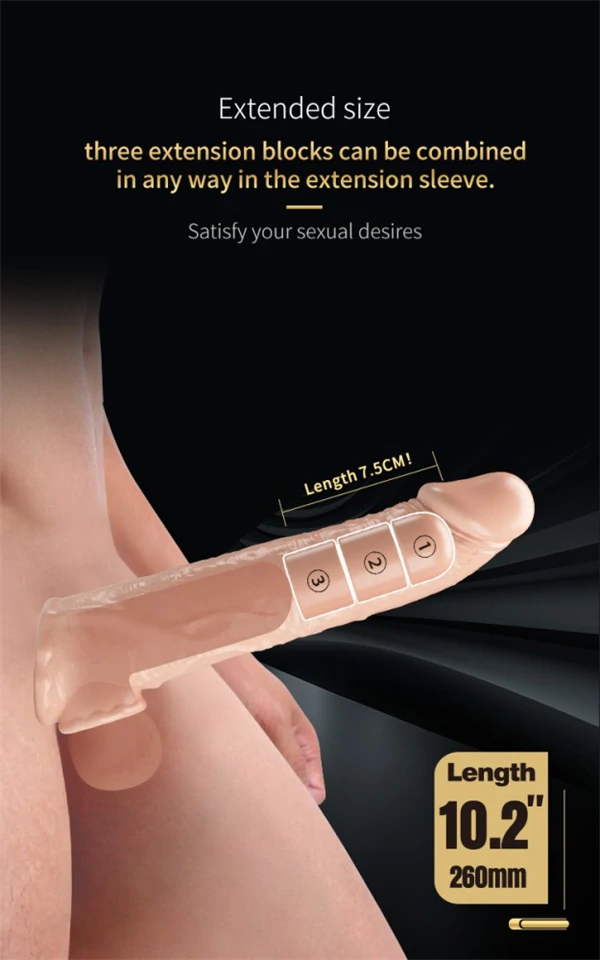 Pretty Love Extension Penis Sleeve 10,2" Flesh