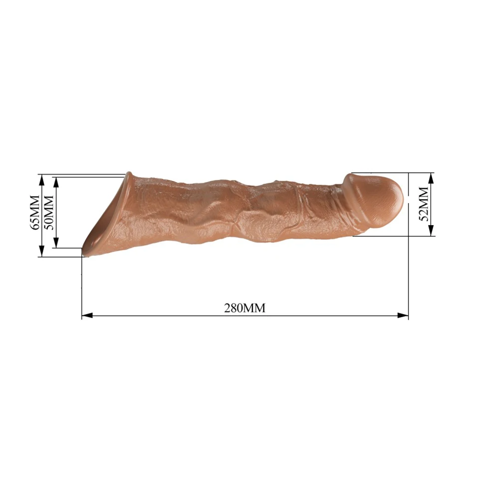 Pretty Love Extension Penis Sleeve 11" Brown