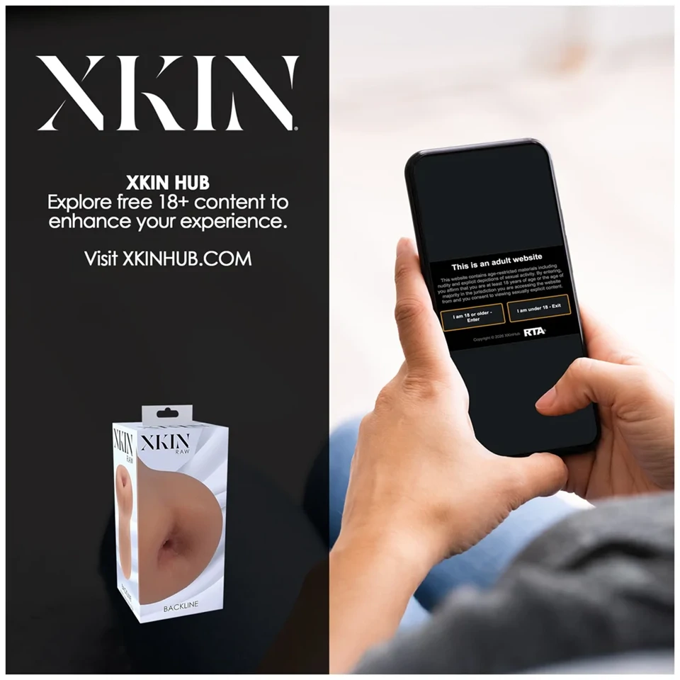 XKIN - élethű műpopsi maszturbátor - M (sötét natúr)