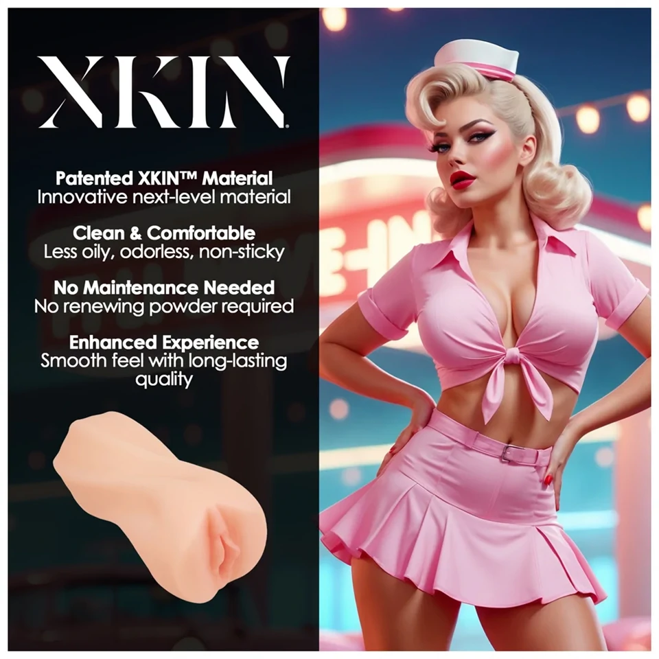 XKIN Cutie Darla - élethű műpunci maszturbátor (natúr)