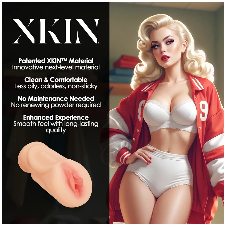 XKIN Lexi Lockerload - élethű műpunci maszturbátor (natúr)