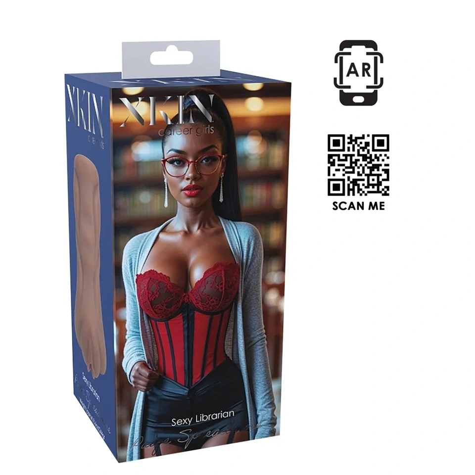 XKIN Librarian Paige - élethű műpunci maszturbátor (natúr)