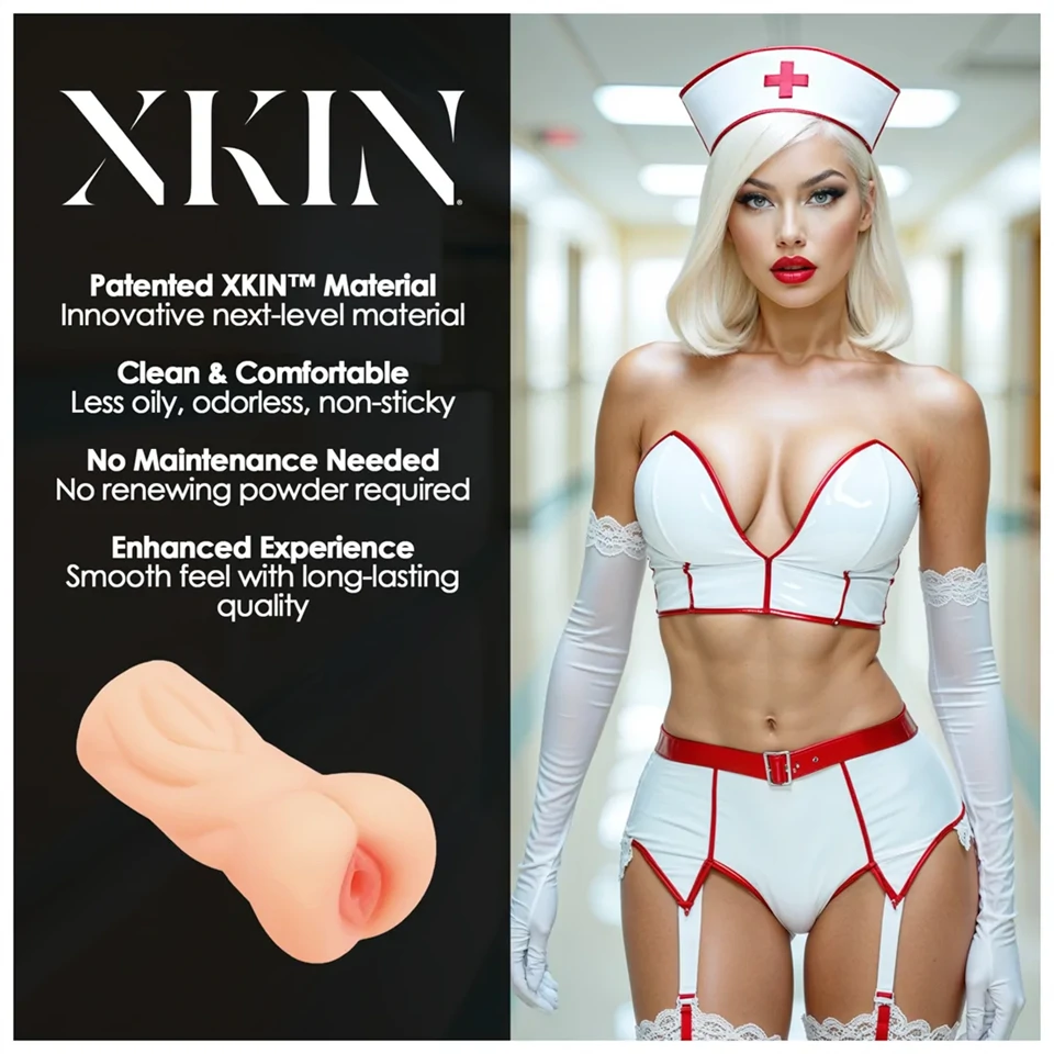 XKIN Tiffany Throatcheck - élethű műpunci maszturbátor (natúr)