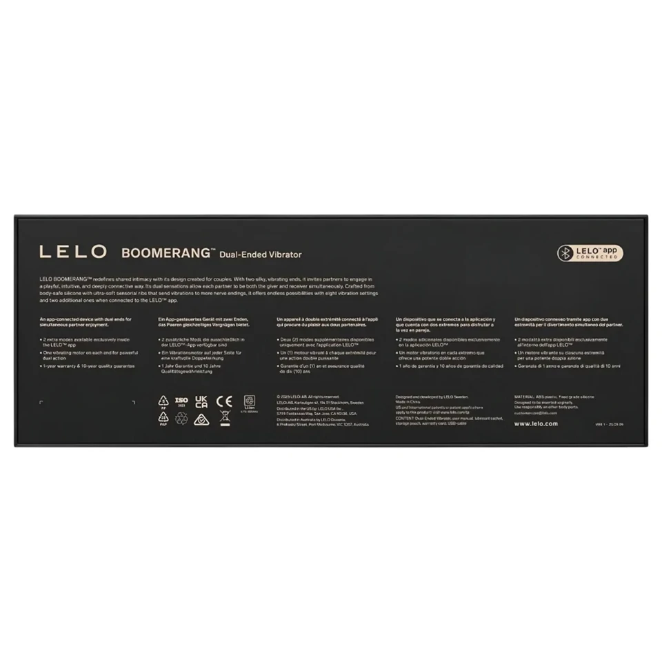 LELO Boomerang - kétvégű vibrátor (lila)