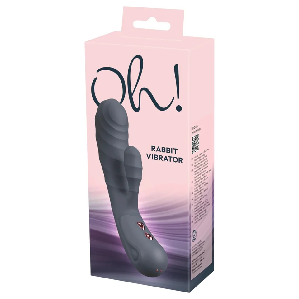 You2Toys - Oh! Rabbit csiklókaros vibrátor (fekete)
