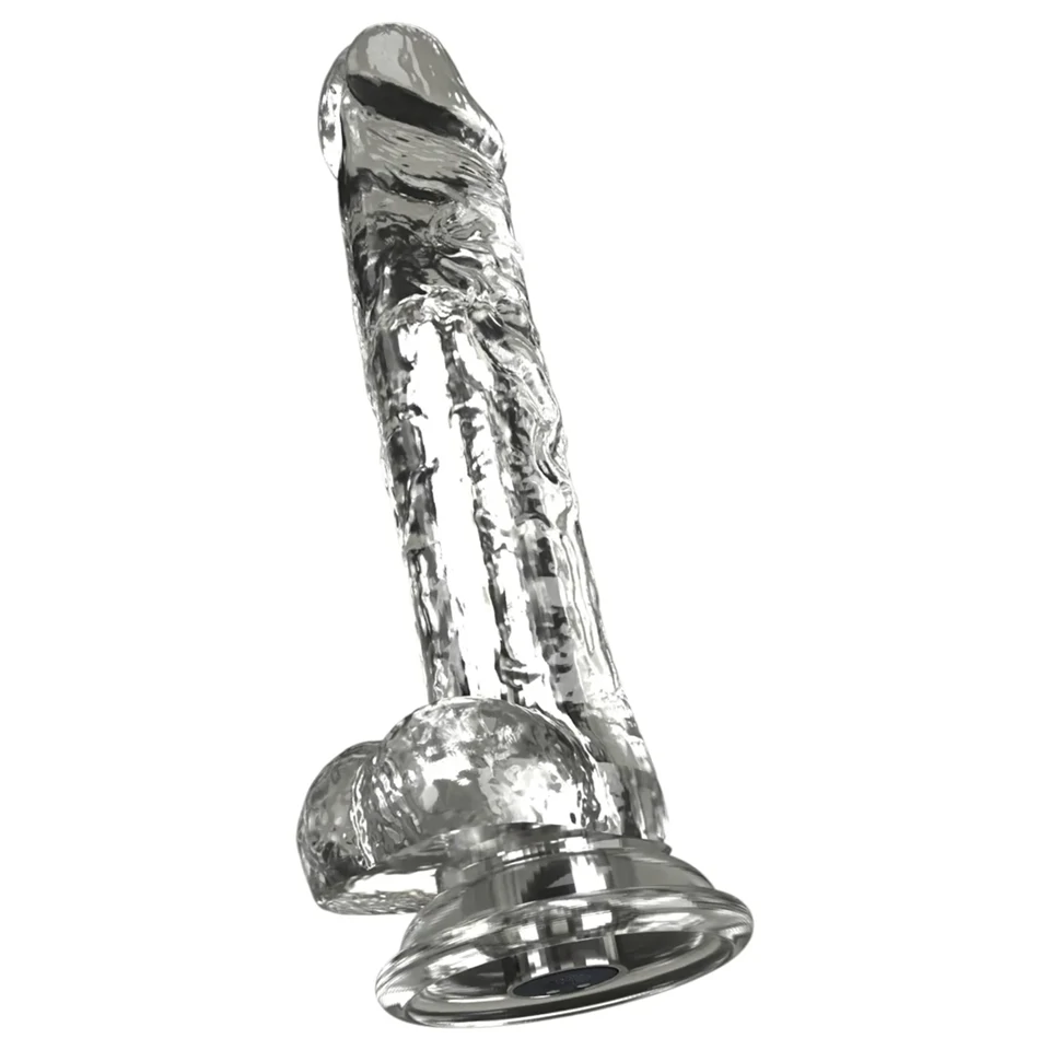 Crystal - Vibrátor tapadókoronggal (áttetsző)
