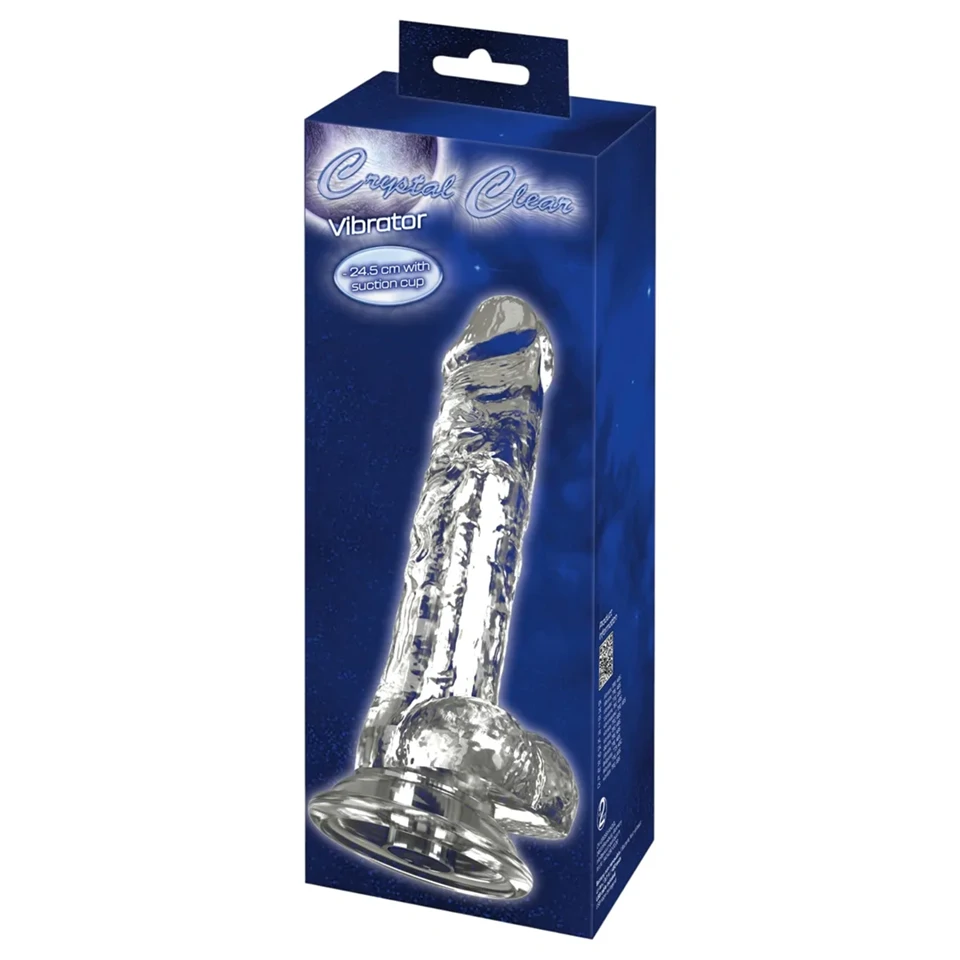 Crystal - Vibrátor tapadókoronggal (áttetsző)