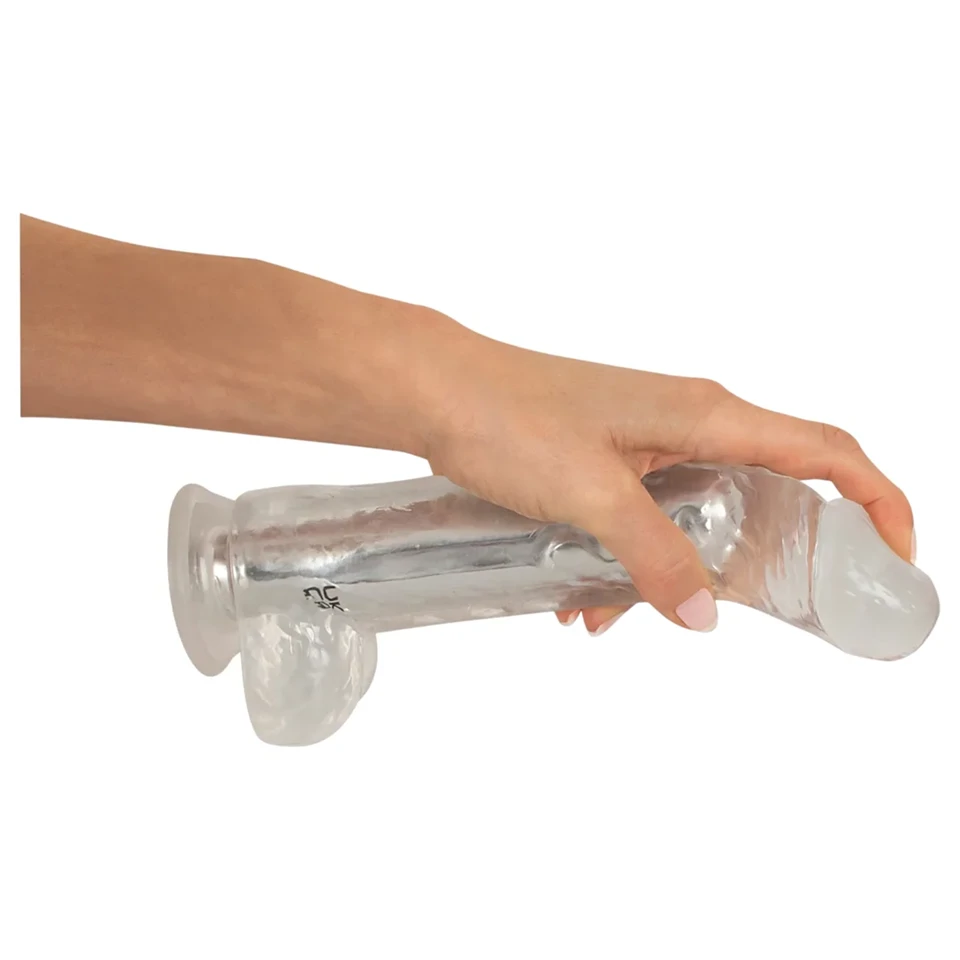 Crystal - Vibrátor tapadókoronggal (áttetsző)