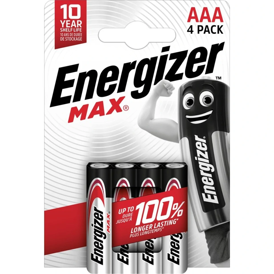 Energizer MAX Alkaline Battery AAA - 4 PCS