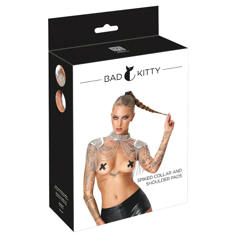 Bad Kitty - láncos válldísz (ezüst)