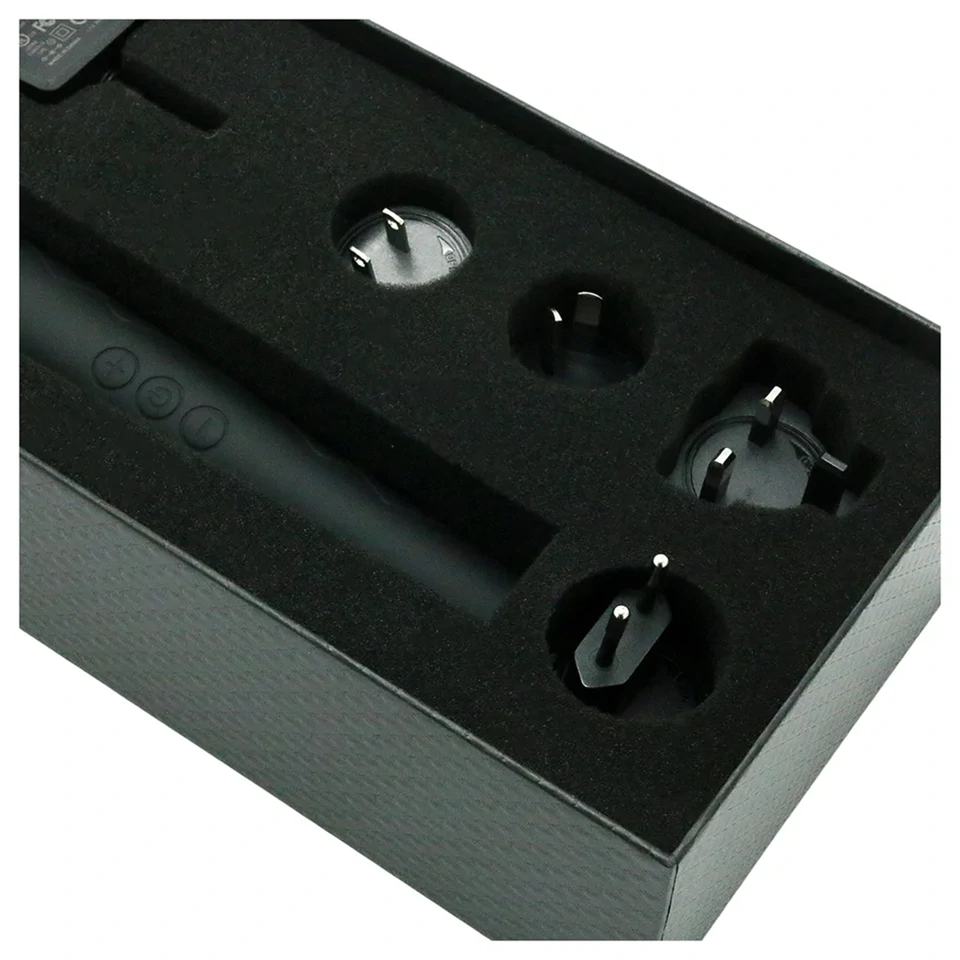 Pixey Deluxe Black Velvet - wand vibrátor M (fekete)