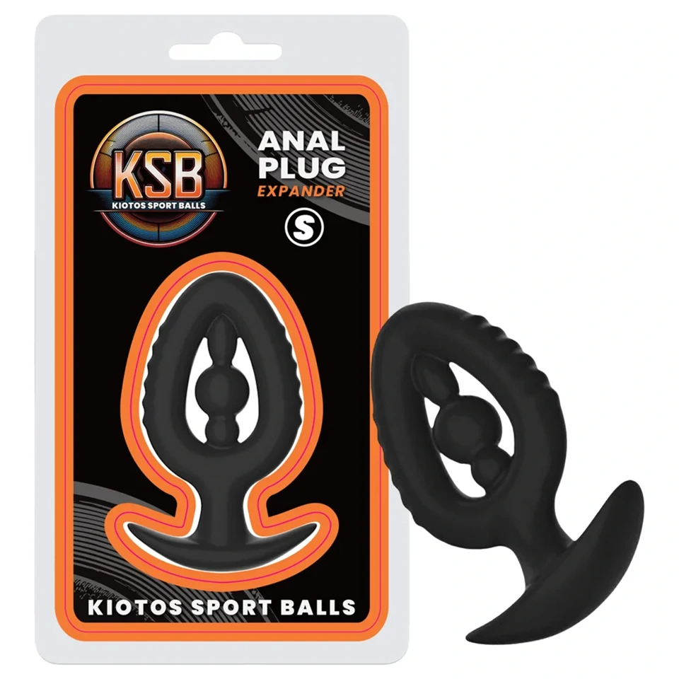 Kiotos - szilikon análplug tágítóval S (fekete)