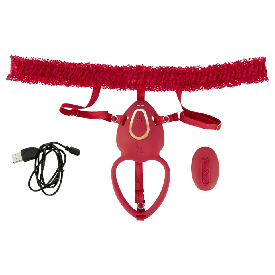 You2Toys - viselhető vibrációs csiklóizgató (piros)