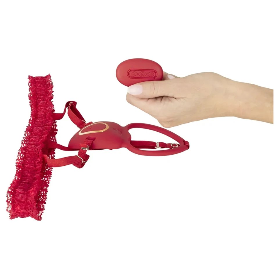 You2Toys - viselhető vibrációs csiklóizgató (piros)