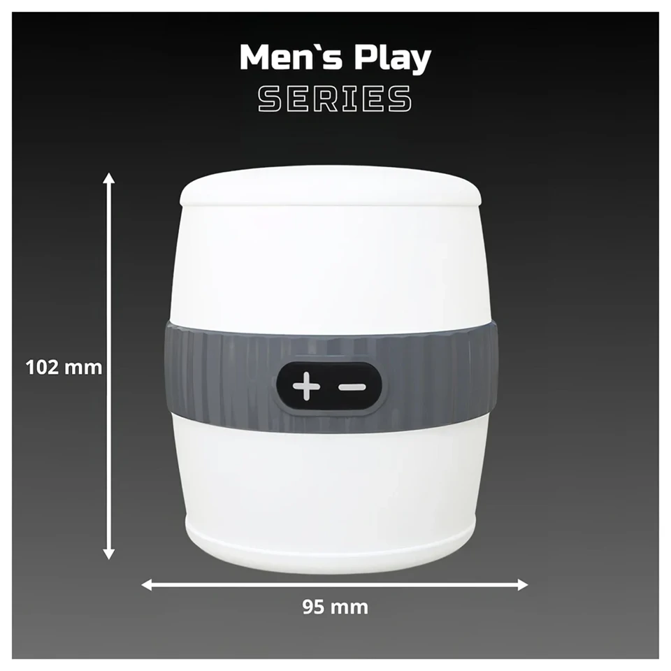 Men's Play - diszkrét vibrációs maszturbátor (fehér)