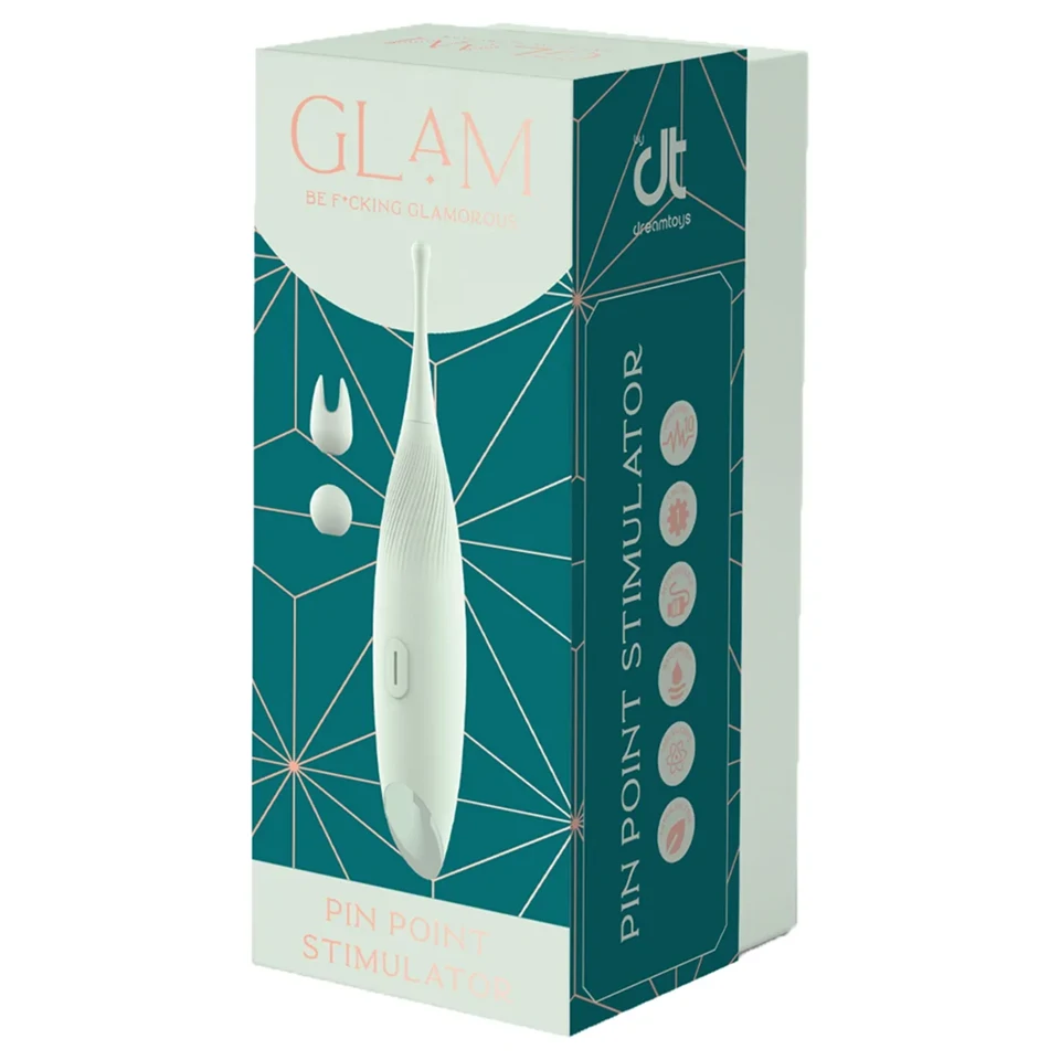 Glam - pontszerű csikló vibrátor (zöld)