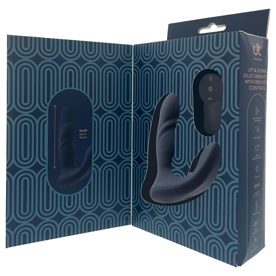 Dreamtoys Pulz - lökő párvibrátor távirányítóval (sötétkék)