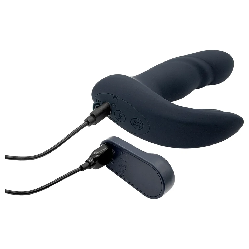 Dreamtoys Pulz - lökő párvibrátor távirányítóval (sötétkék)