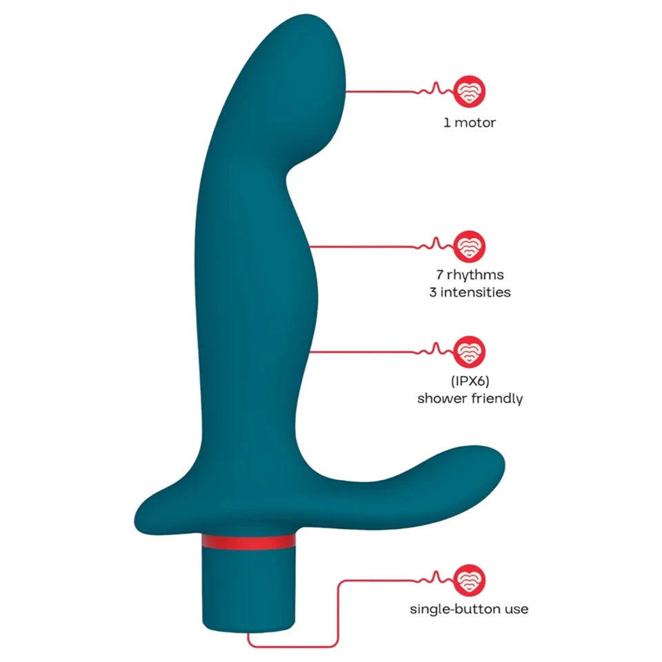 Dreamtoys Love Signal - prosztatamassírozó vibrátor (türkiz)