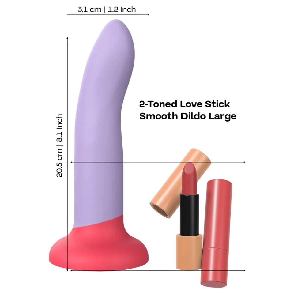 Dreamtoys Love Signal - kétszínű szilikon dildó nagy (lila)
