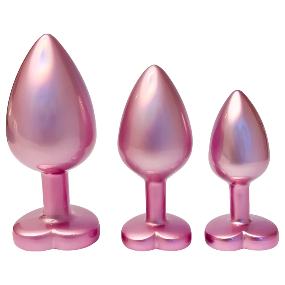 Dreamtoys Gleaming Love - szíves anál plug szett (rózsaszín)
