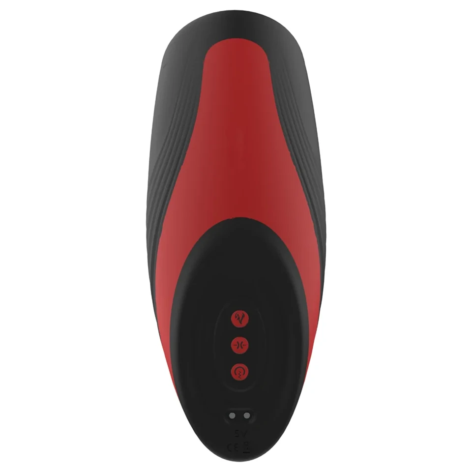 Dreamtoys Essentials - szívó-vibráló maszturbátor (fekete)