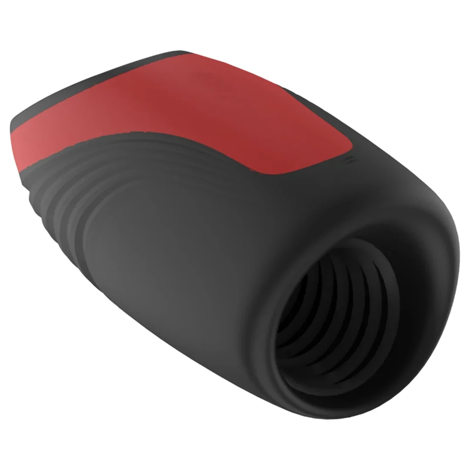 Dreamtoys Essentials - szívó-vibráló maszturbátor (fekete)