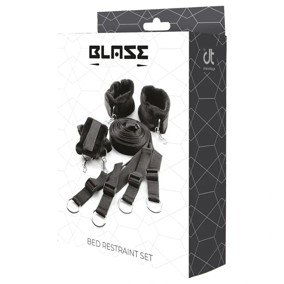 Dreamtoys Blaze - ágyrögzítő kötözőszett (fekete)