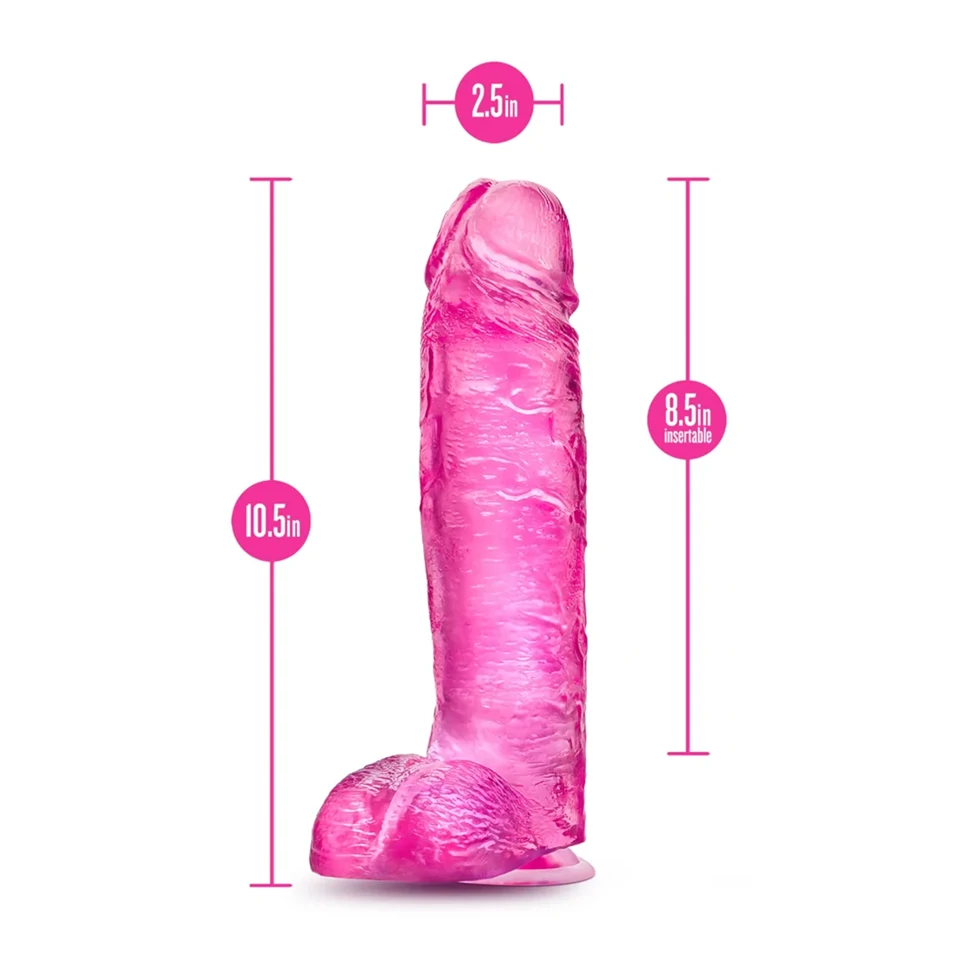 Blush B Yours Plus - realisztikus dildó (rózsaszín)