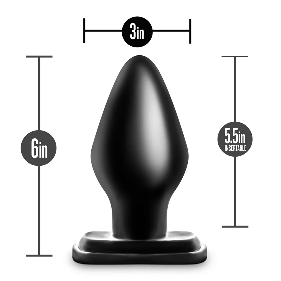 Blush Anal Adventures - XXL anál plug (fekete)