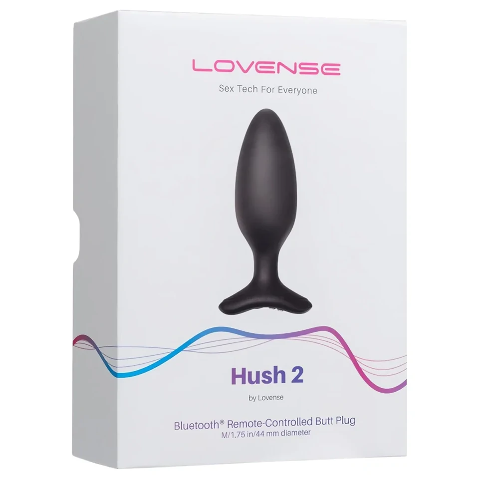 Lovense Hush 2 M – App-vezérelt análvibrátor (45 mm, fekete)