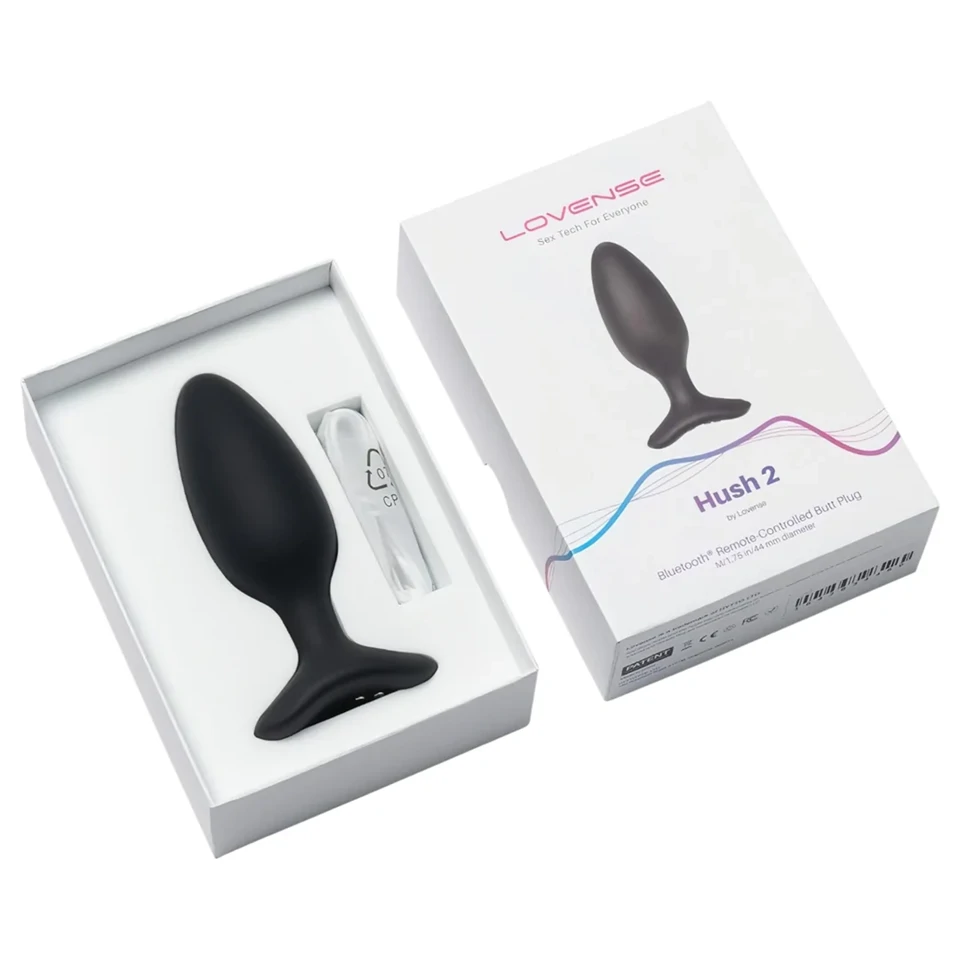Lovense Hush 2 M – App-vezérelt análvibrátor (45 mm, fekete)