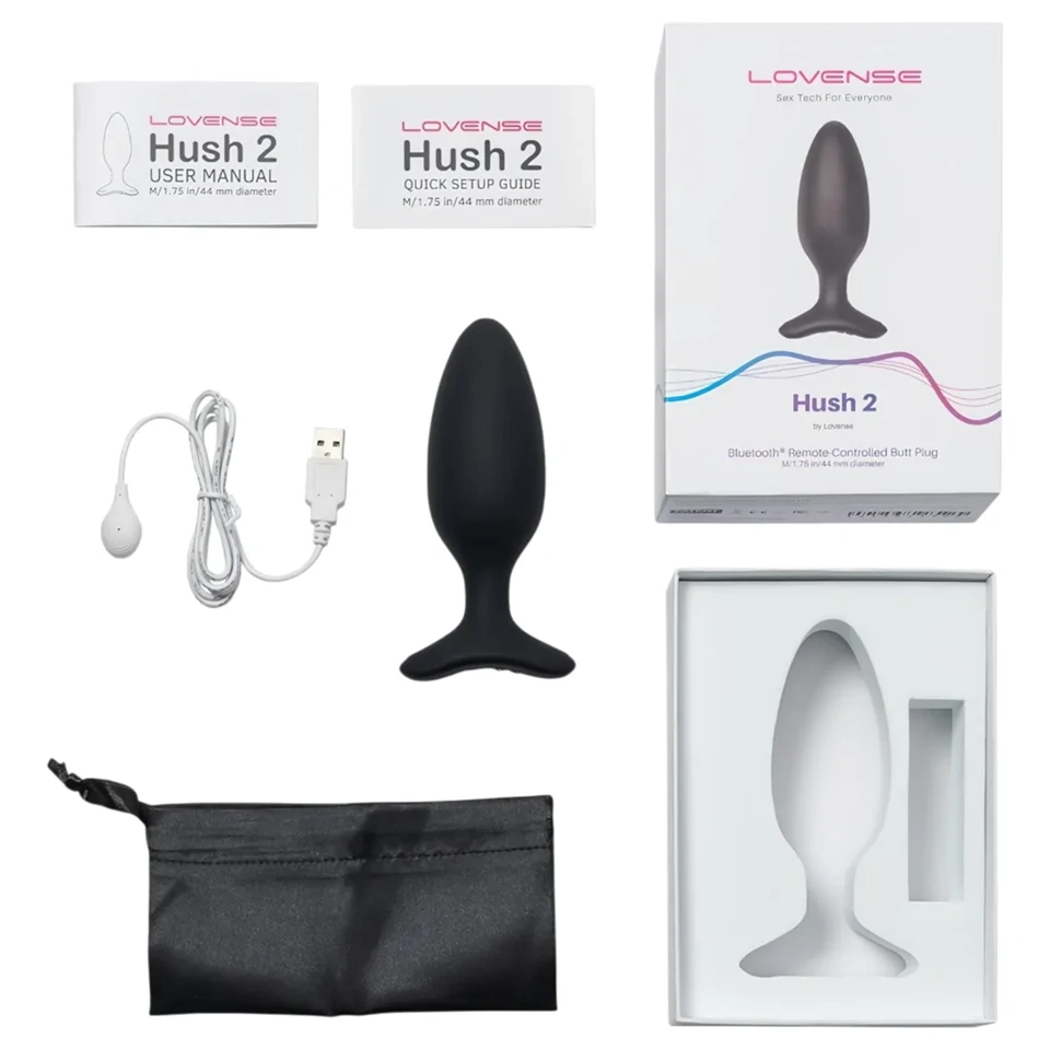 Lovense Hush 2 M – App-vezérelt análvibrátor (45 mm, fekete)