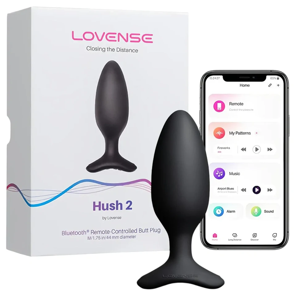 Lovense Hush 2 S – App-vezérelt análvibrátor (38 mm, fekete)