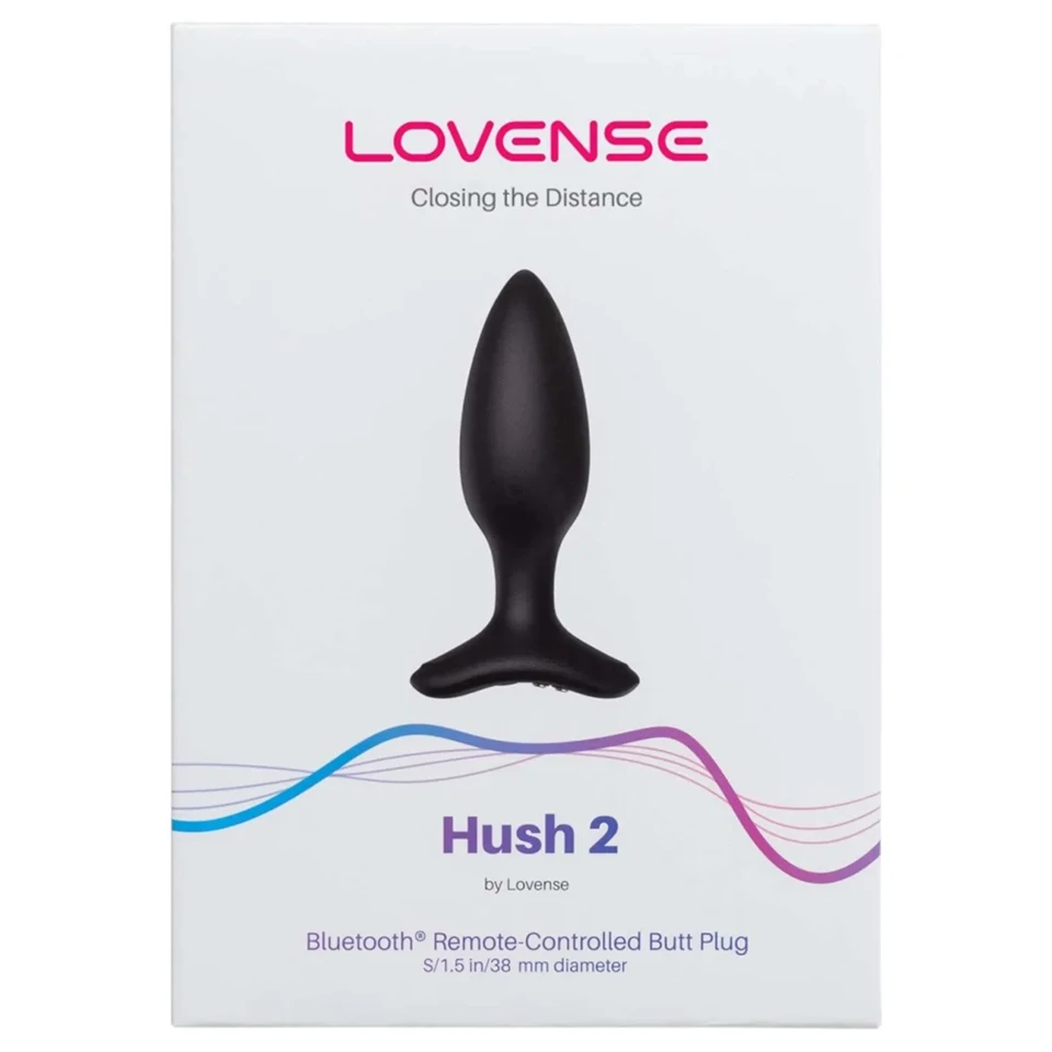 Lovense Hush 2 S – App-vezérelt análvibrátor (38 mm, fekete)
