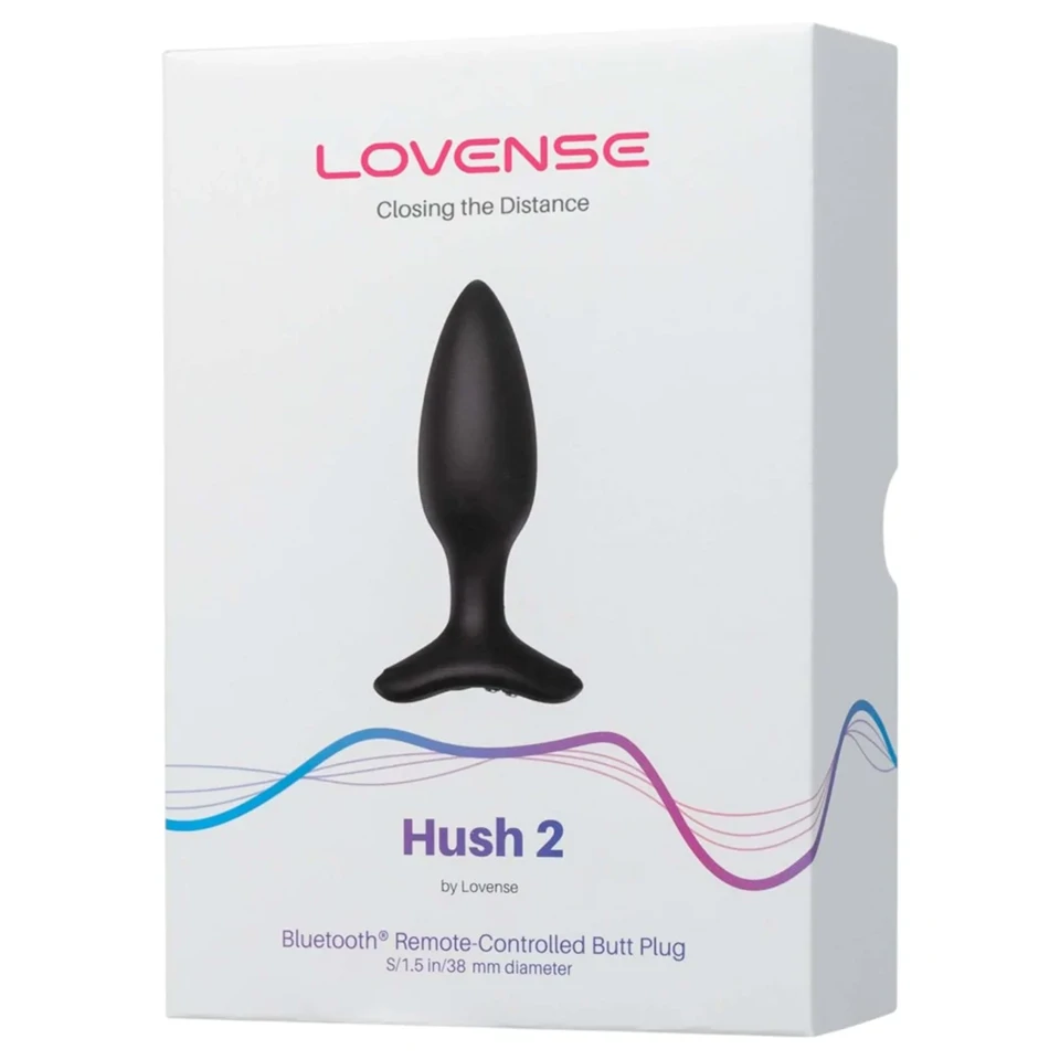 Lovense Hush 2 S – App-vezérelt análvibrátor (38 mm, fekete)