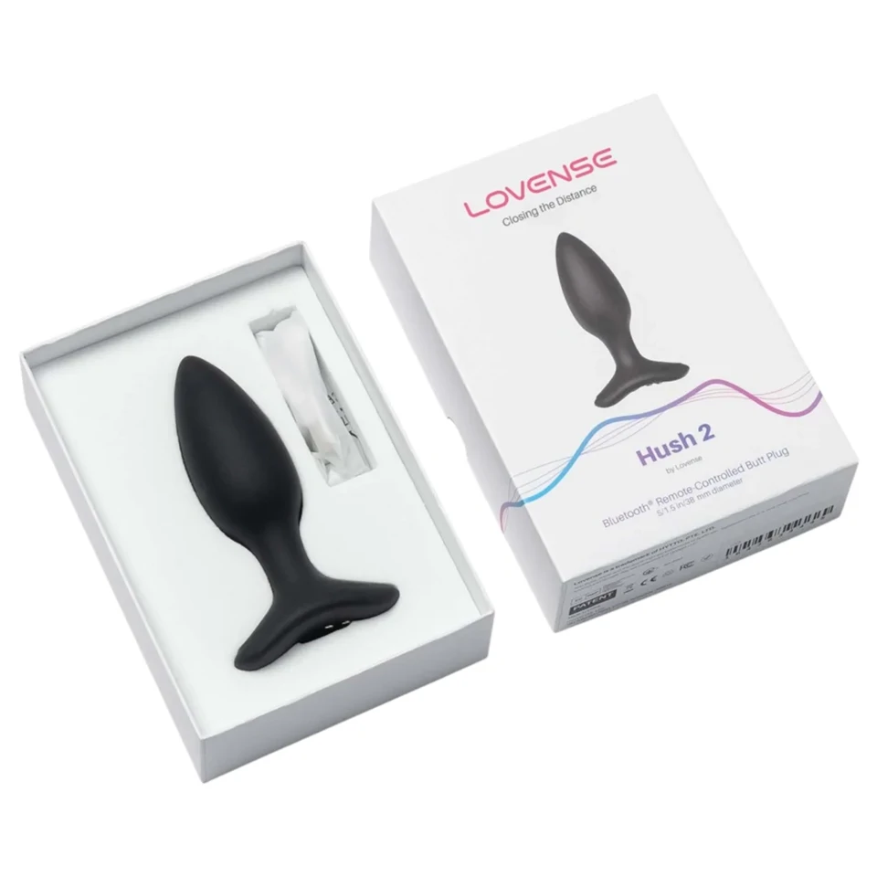 Lovense Hush 2 S – App-vezérelt análvibrátor (38 mm, fekete)