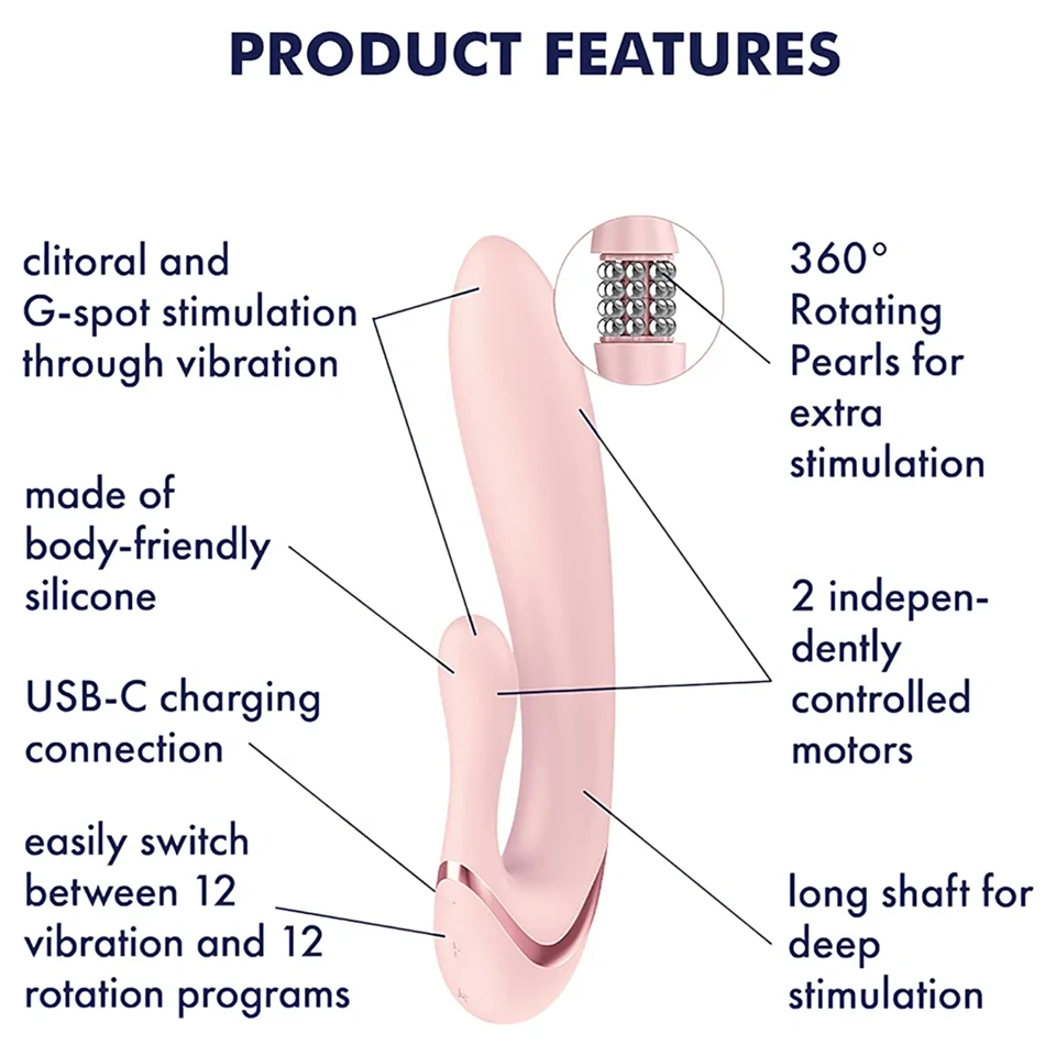 Satisfyer - Pearl Bunny 3 forgógyöngyös nyuszivibrátor (pink)