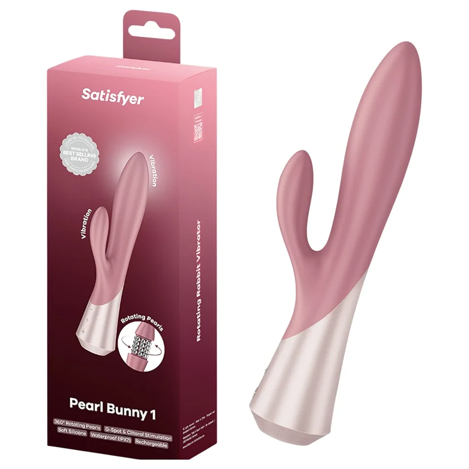 Satisfyer - Pearl Bunny 1 forgógyöngyös nyuszivibrátor (pink)
